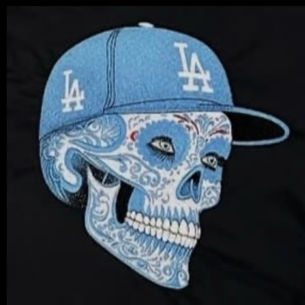 LA Skull X Ben Davis (Dodgers) Limited Edition 1/2 zip work shirt / large / NEW